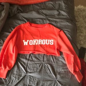 Distressed cropped top